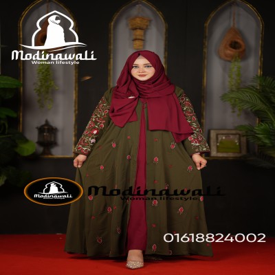 Embroidery-borka Olive